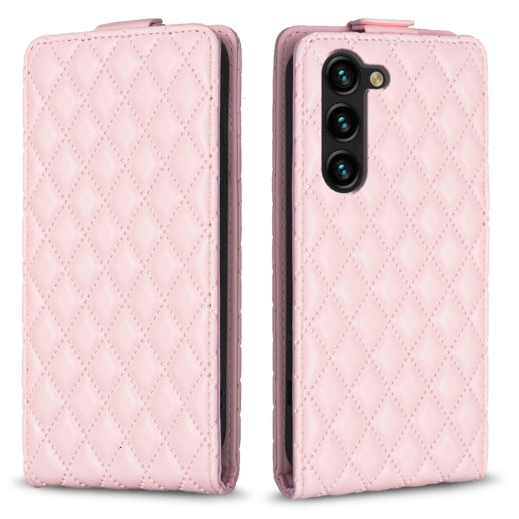 Diamond Lattice Vertical Flip Leather Phone Case, For Samsung Galaxy S25 5G, For Samsung Galaxy S25+ 5G