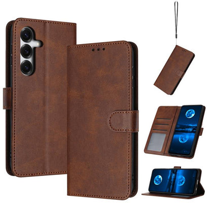 Solid Calf Texture Flip Leather Phone Case, For Samsung Galaxy S26+ 5G, For Samsung Galaxy S26 Ultra 5G, For Samsung Galaxy S26 5G, For Samsung Galaxy S25 / S24 5G