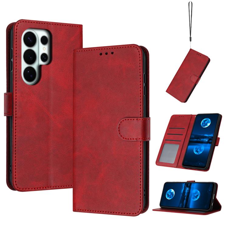 Solid Calf Texture Flip Leather Phone Case, For Samsung Galaxy S26+ 5G, For Samsung Galaxy S26 Ultra 5G, For Samsung Galaxy S26 5G, For Samsung Galaxy S25 / S24 5G
