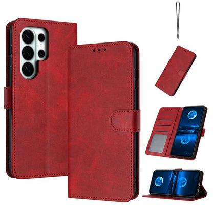 Solid Calf Texture Flip Leather Phone Case, For Samsung Galaxy S26+ 5G, For Samsung Galaxy S26 Ultra 5G, For Samsung Galaxy S26 5G, For Samsung Galaxy S25 / S24 5G