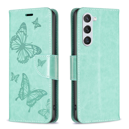 Embossing Two Butterflies Pattern Leather Phone Case, For Samsung Galaxy S25 5G, For Samsung Galaxy S25+ 5G