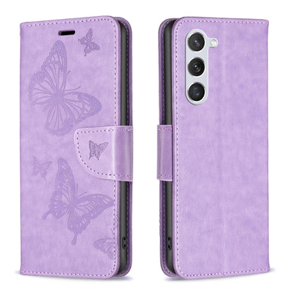Embossing Two Butterflies Pattern Leather Phone Case, For Samsung Galaxy S25 5G, For Samsung Galaxy S25+ 5G