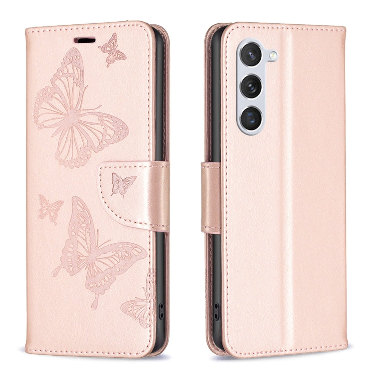 Embossing Two Butterflies Pattern Leather Phone Case, For Samsung Galaxy S25 5G, For Samsung Galaxy S25+ 5G