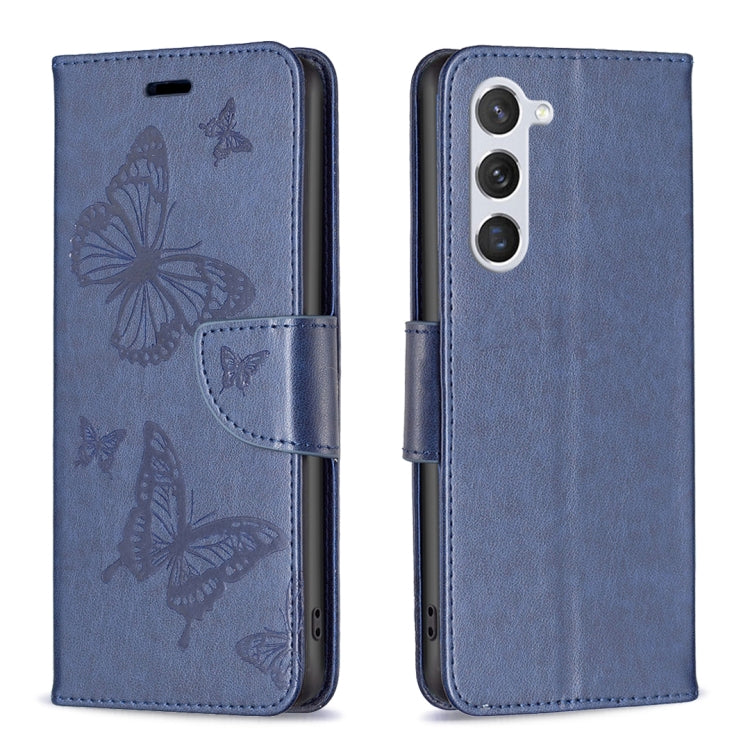 Embossing Two Butterflies Pattern Leather Phone Case, For Samsung Galaxy S25 5G, For Samsung Galaxy S25+ 5G