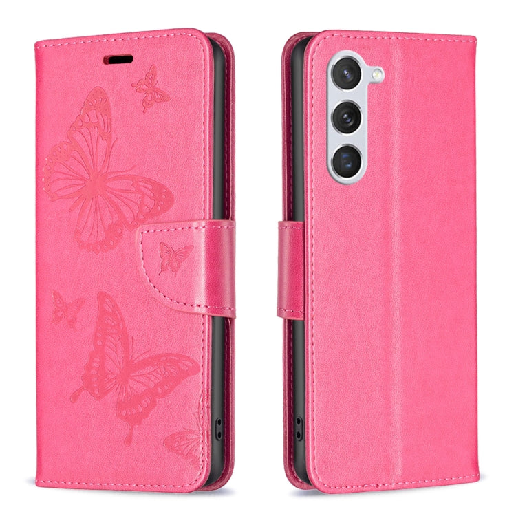 Embossing Two Butterflies Pattern Leather Phone Case, For Samsung Galaxy S25 5G, For Samsung Galaxy S25+ 5G
