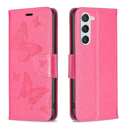 Embossing Two Butterflies Pattern Leather Phone Case, For Samsung Galaxy S25 5G, For Samsung Galaxy S25+ 5G