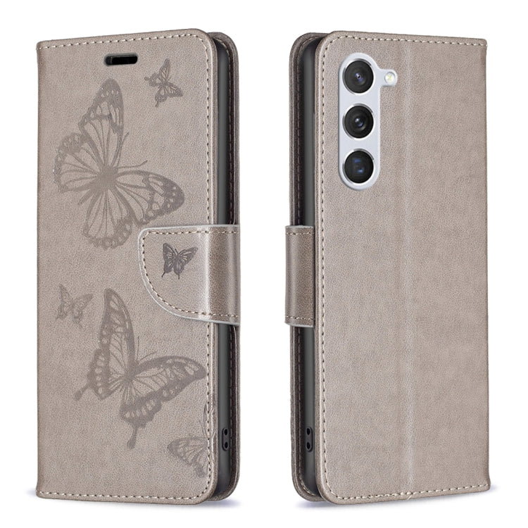 Embossing Two Butterflies Pattern Leather Phone Case, For Samsung Galaxy S25 5G, For Samsung Galaxy S25+ 5G