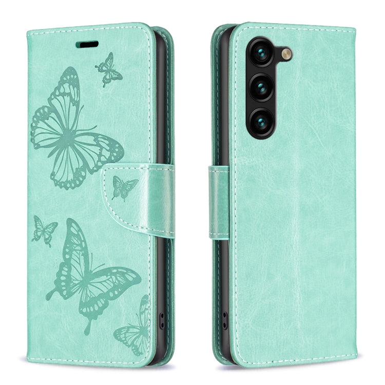 Embossing Two Butterflies Pattern Leather Phone Case, For Samsung Galaxy S25 5G, For Samsung Galaxy S25+ 5G