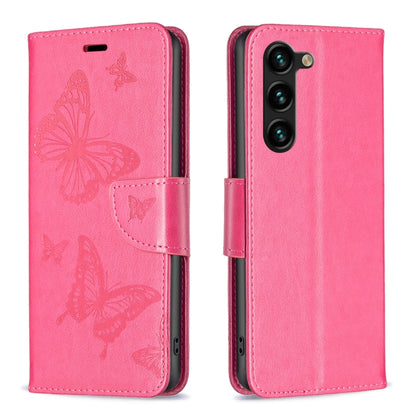 Embossing Two Butterflies Pattern Leather Phone Case, For Samsung Galaxy S25 5G, For Samsung Galaxy S25+ 5G