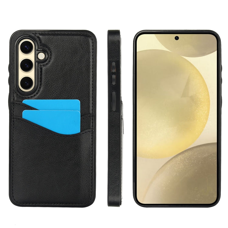 Litchi Leather Skin Card Slots Phone Case, For Samsung Galaxy S25 5G, For Samsung Galaxy S25+ 5G, For Samsung Galaxy S25 Ultra 5G, For Samsung Galaxy S24 FE 5G