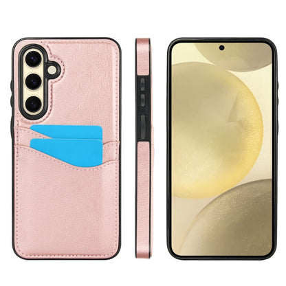 Litchi Leather Skin Card Slots Phone Case, For Samsung Galaxy S25 5G, For Samsung Galaxy S25+ 5G, For Samsung Galaxy S25 Ultra 5G, For Samsung Galaxy S24 FE 5G