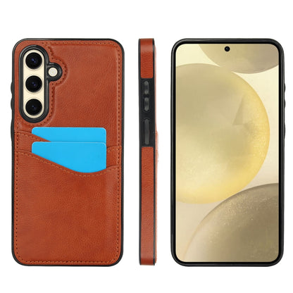 Litchi Leather Skin Card Slots Phone Case, For Samsung Galaxy S25 5G, For Samsung Galaxy S25+ 5G, For Samsung Galaxy S25 Ultra 5G, For Samsung Galaxy S24 FE 5G