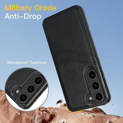 Litchi Leather Skin Card Slots Phone Case, For Samsung Galaxy S23 5G