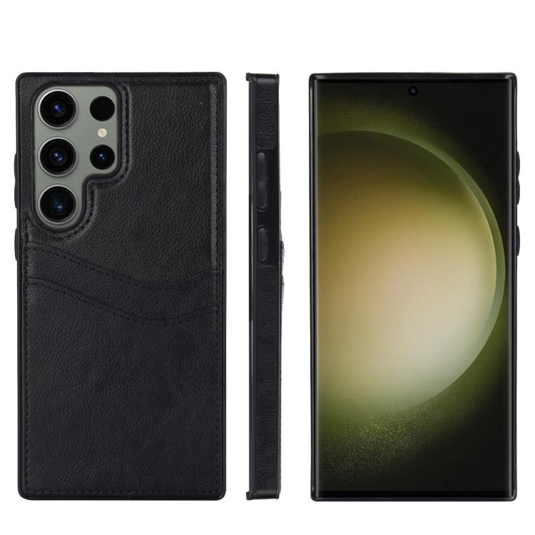 Litchi Leather Skin Card Slots Phone Case, For Samsung Galaxy S24+ 5G, For Samsung Galaxy S24 5G, For Samsung Galaxy S23 Ultra 5G, For Samsung Galaxy S23+ 5G