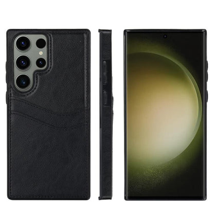 Litchi Leather Skin Card Slots Phone Case, For Samsung Galaxy S24+ 5G, For Samsung Galaxy S24 5G, For Samsung Galaxy S23 Ultra 5G, For Samsung Galaxy S23+ 5G