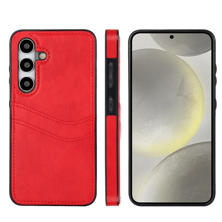 Litchi Leather Skin Card Slots Phone Case, For Samsung Galaxy S24+ 5G, For Samsung Galaxy S24 5G, For Samsung Galaxy S23 Ultra 5G, For Samsung Galaxy S23+ 5G