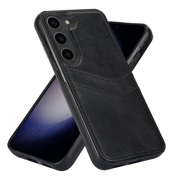 Litchi Leather Skin Card Slots Phone Case, For Samsung Galaxy S25 5G, For Samsung Galaxy S25+ 5G, For Samsung Galaxy S25 Ultra 5G, For Samsung Galaxy S24 FE 5G