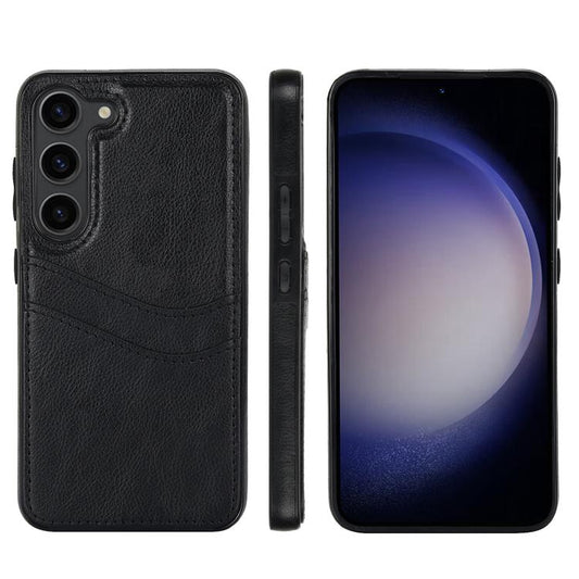 Litchi Leather Skin Card Slots Phone Case, For Samsung Galaxy S25 5G, For Samsung Galaxy S25+ 5G, For Samsung Galaxy S25 Ultra 5G, For Samsung Galaxy S24 FE 5G