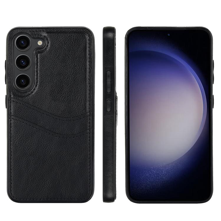 Litchi Leather Skin Card Slots Phone Case, For Samsung Galaxy S25 5G, For Samsung Galaxy S25+ 5G, For Samsung Galaxy S25 Ultra 5G, For Samsung Galaxy S24 FE 5G