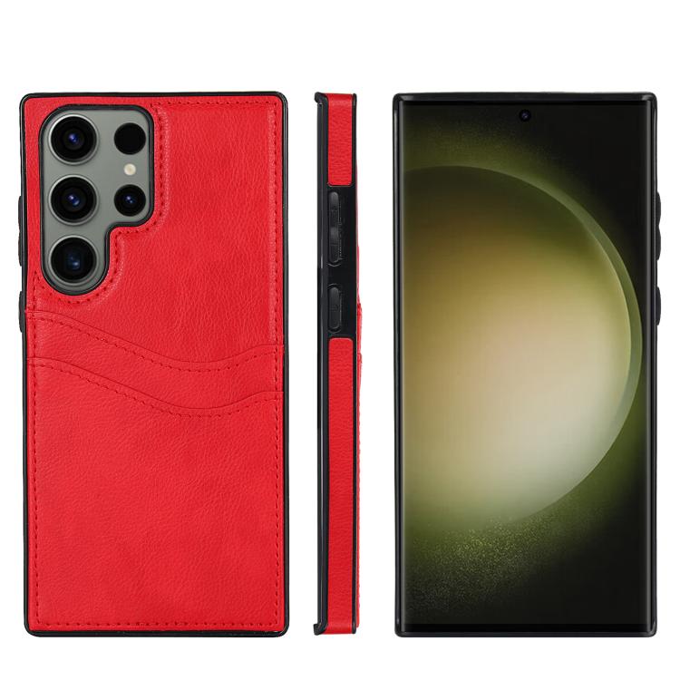 Litchi Leather Skin Card Slots Phone Case, For Samsung Galaxy S25 5G, For Samsung Galaxy S25+ 5G, For Samsung Galaxy S25 Ultra 5G, For Samsung Galaxy S24 FE 5G