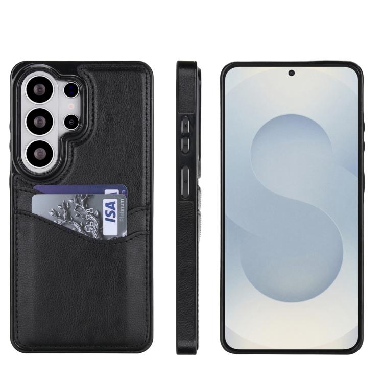 Litchi Leather Skin Card Slots Phone Case, For Samsung Galaxy S26+ 5G, For Samsung Galaxy S26 Ultra 5G, For Samsung Galaxy S26 5G, For Samsung Galaxy S25 Edge 5G