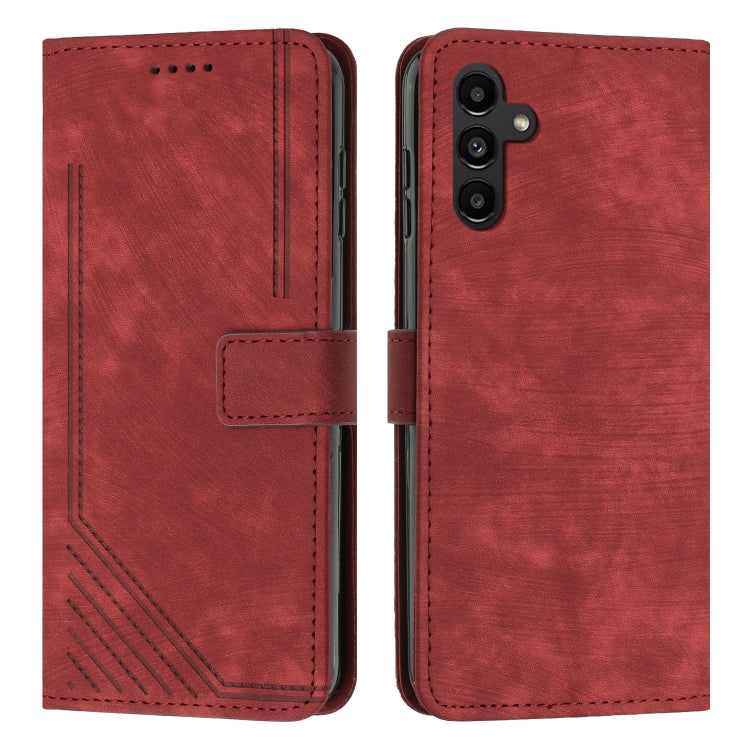 Skin Feel Stripe Pattern Leather Phone Case with Lanyard, For Samsung Galaxy S25 Edge 5G, For Samsung Galaxy S25 / S24 5G, For Samsung Galaxy S25+ / S24+ 5G, For Samsung Galaxy S25 Ultra 5G