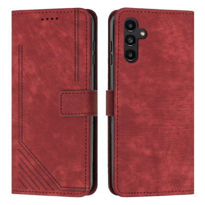 Skin Feel Stripe Pattern Leather Phone Case with Lanyard, For Samsung Galaxy S25 Edge 5G, For Samsung Galaxy S25 / S24 5G, For Samsung Galaxy S25+ / S24+ 5G, For Samsung Galaxy S25 Ultra 5G