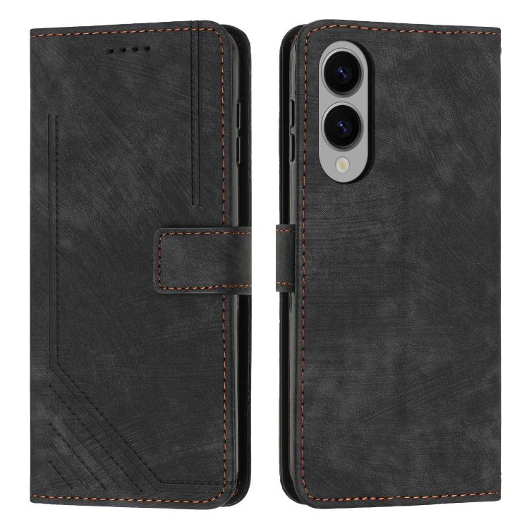 Skin Feel Stripe Pattern Leather Phone Case with Lanyard, For Samsung Galaxy S25 Edge 5G, For Samsung Galaxy S25 / S24 5G, For Samsung Galaxy S25+ / S24+ 5G, For Samsung Galaxy S25 Ultra 5G