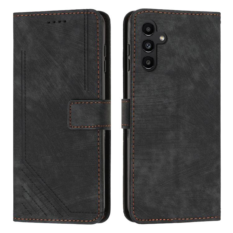 Skin Feel Stripe Pattern Leather Phone Case with Lanyard, For Samsung Galaxy S26+ 5G, For Samsung Galaxy S26 Ultra 5G, For Samsung Galaxy S26 5G, For Samsung Galaxy S25 FE 5G