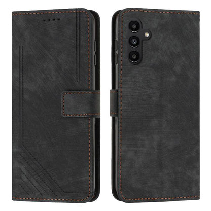 Skin Feel Stripe Pattern Leather Phone Case with Lanyard, For Samsung Galaxy S26+ 5G, For Samsung Galaxy S26 Ultra 5G, For Samsung Galaxy S26 5G, For Samsung Galaxy S25 FE 5G