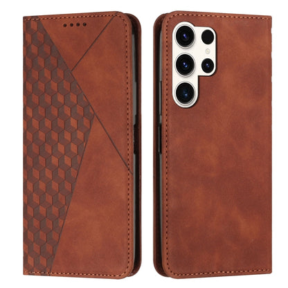 Diamond Splicing Skin Feel Magnetic Leather Phone Case, For Samsung Galaxy S25 Ultra 5G