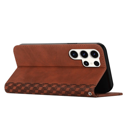 Diamond Splicing Skin Feel Magnetic Leather Phone Case, For Samsung Galaxy S25 Ultra 5G