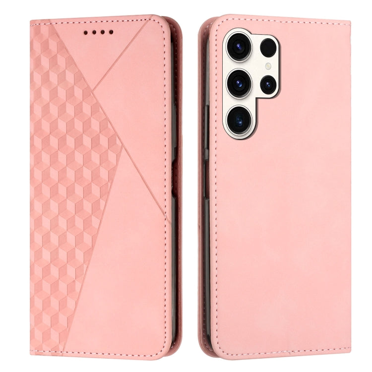 Diamond Splicing Skin Feel Magnetic Leather Phone Case, For Samsung Galaxy S25 Ultra 5G