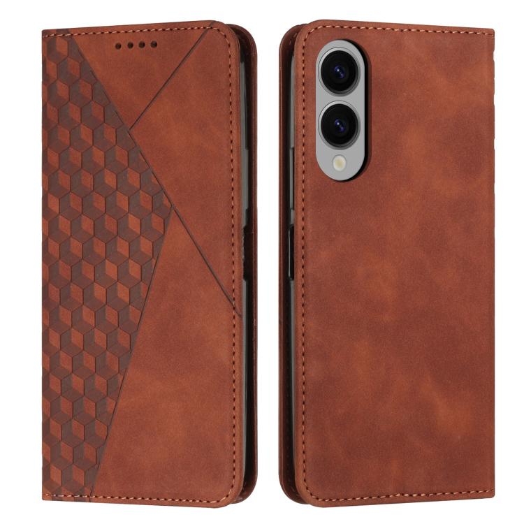 Diamond Splicing Skin Feel Magnetic Leather Phone Case, For Samsung Galaxy S25 FE 5G, For Samsung Galaxy S25 Edge 5G, For Samsung Galaxy S25 / S24 5G, For Samsung Galaxy S25+ / S24+ 5G
