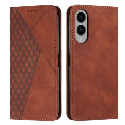 Diamond Splicing Skin Feel Magnetic Leather Phone Case, For Samsung Galaxy S25 FE 5G, For Samsung Galaxy S25 Edge 5G, For Samsung Galaxy S25 / S24 5G, For Samsung Galaxy S25+ / S24+ 5G
