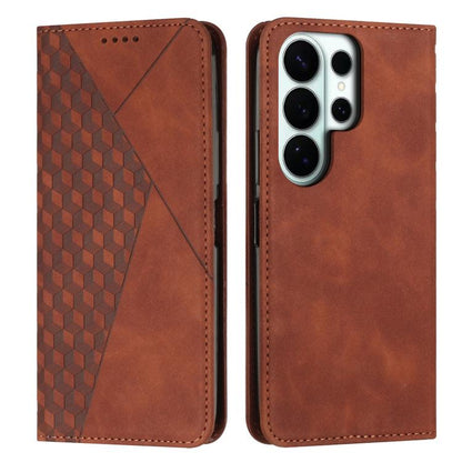 Diamond Splicing Skin Feel Magnetic Leather Phone Case, For Samsung Galaxy S26+ 5G, For Samsung Galaxy S26 Ultra 5G, For Samsung Galaxy S26 5G, For Samsung Galaxy S25 FE 5G