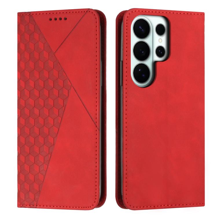 Diamond Splicing Skin Feel Magnetic Leather Phone Case, For Samsung Galaxy S26+ 5G, For Samsung Galaxy S26 Ultra 5G, For Samsung Galaxy S26 5G, For Samsung Galaxy S25 FE 5G