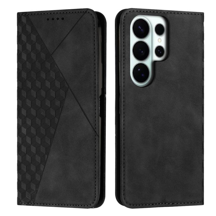 Diamond Splicing Skin Feel Magnetic Leather Phone Case, For Samsung Galaxy S26+ 5G, For Samsung Galaxy S26 Ultra 5G, For Samsung Galaxy S26 5G, For Samsung Galaxy S25 FE 5G