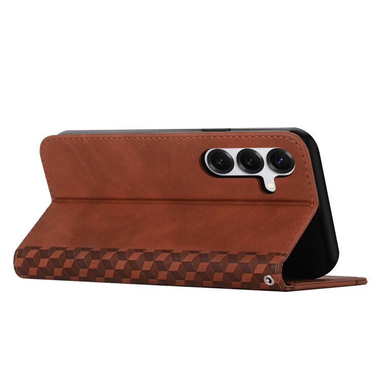 Diamond Splicing Skin Feel Magnetic Leather Phone Case, For Samsung Galaxy S26+ 5G, For Samsung Galaxy S26 Ultra 5G, For Samsung Galaxy S26 5G, For Samsung Galaxy S25 FE 5G