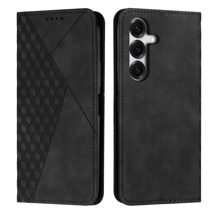 Diamond Splicing Skin Feel Magnetic Leather Phone Case, For Samsung Galaxy S26+ 5G, For Samsung Galaxy S26 Ultra 5G, For Samsung Galaxy S26 5G, For Samsung Galaxy S25 FE 5G