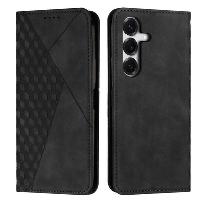 Diamond Splicing Skin Feel Magnetic Leather Phone Case, For Samsung Galaxy S26+ 5G, For Samsung Galaxy S26 Ultra 5G, For Samsung Galaxy S26 5G, For Samsung Galaxy S25 FE 5G