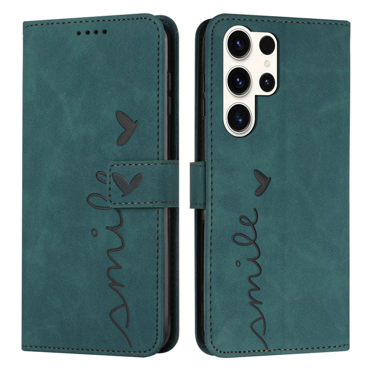 Skin Feel Heart Embossed Leather Phone Case with Long Lanyard, For Samsung Galaxy S25 Edge 5G, For Samsung Galaxy S25 / S24 5G, For Samsung Galaxy S25+ / S24+ 5G, For Samsung Galaxy S25 Ultra 5G