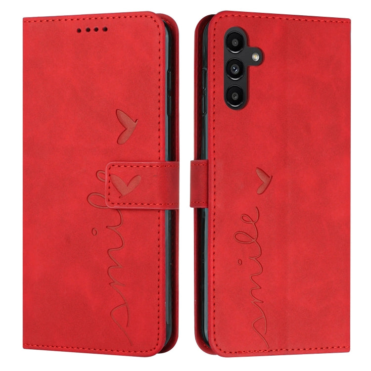 Skin Feel Heart Embossed Leather Phone Case with Long Lanyard, For Samsung Galaxy S25 FE 5G, For Samsung Galaxy S25 Edge 5G, For Samsung Galaxy S25 / S24 5G, For Samsung Galaxy S25+ / S24+ 5G