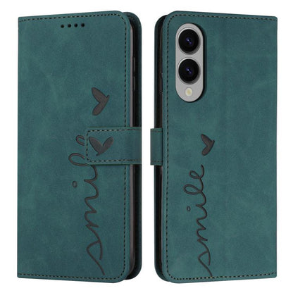 Skin Feel Heart Embossed Leather Phone Case with Long Lanyard, For Samsung Galaxy S25 Edge 5G, For Samsung Galaxy S25 / S24 5G, For Samsung Galaxy S25+ / S24+ 5G, For Samsung Galaxy S25 Ultra 5G