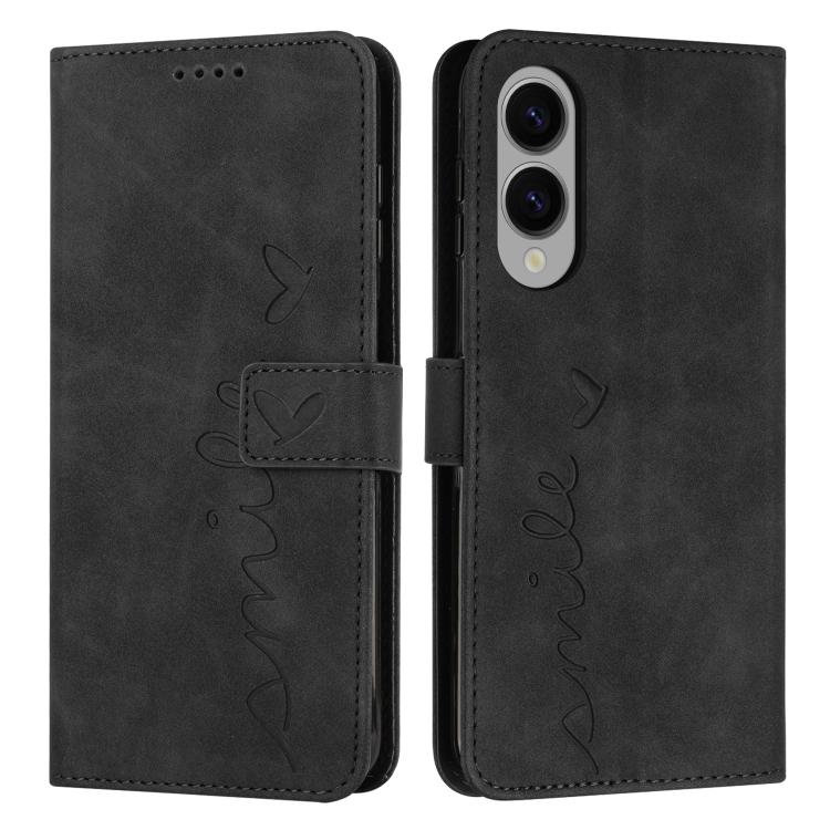 Skin Feel Heart Embossed Leather Phone Case with Long Lanyard, For Samsung Galaxy S25 Edge 5G, For Samsung Galaxy S25 / S24 5G, For Samsung Galaxy S25+ / S24+ 5G, For Samsung Galaxy S25 Ultra 5G