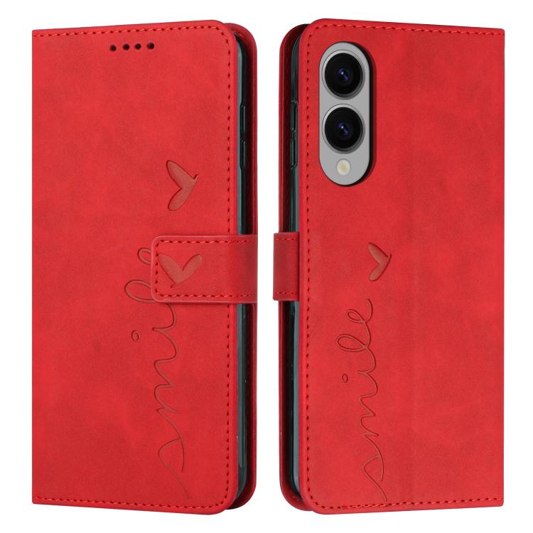 Skin Feel Heart Embossed Leather Phone Case with Long Lanyard, For Samsung Galaxy S25 FE 5G, For Samsung Galaxy S25 Edge 5G, For Samsung Galaxy S25 / S24 5G, For Samsung Galaxy S25+ / S24+ 5G