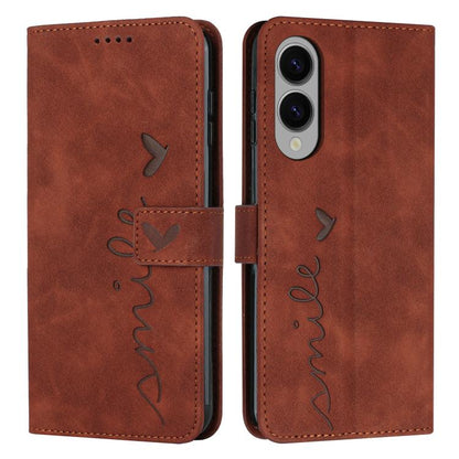 Skin Feel Heart Embossed Leather Phone Case with Long Lanyard, For Samsung Galaxy S25 Edge 5G, For Samsung Galaxy S25 / S24 5G, For Samsung Galaxy S25+ / S24+ 5G, For Samsung Galaxy S25 Ultra 5G