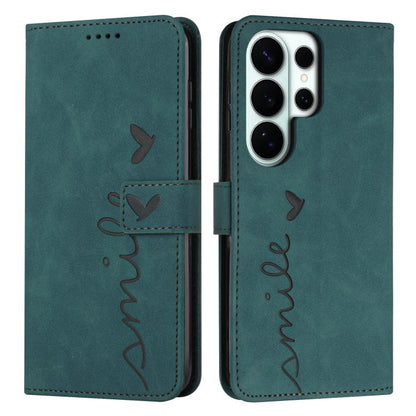 Skin Feel Heart Embossed Leather Phone Case with Long Lanyard, For Galaxy S26 FE 5G, For Samsung Galaxy S26+ 5G, For Samsung Galaxy S26 Ultra 5G, For Samsung Galaxy S26 5G