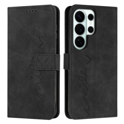 Skin Feel Heart Embossed Leather Phone Case with Long Lanyard, For Galaxy S26 FE 5G, For Samsung Galaxy S26+ 5G, For Samsung Galaxy S26 Ultra 5G, For Samsung Galaxy S26 5G