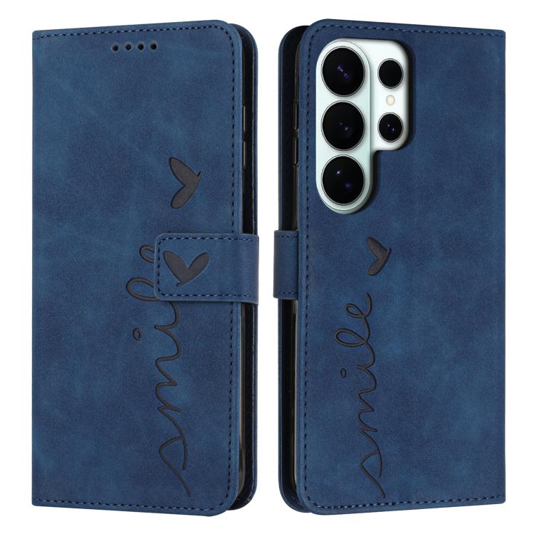 Skin Feel Heart Embossed Leather Phone Case with Long Lanyard, For Galaxy S26 FE 5G, For Samsung Galaxy S26+ 5G, For Samsung Galaxy S26 Ultra 5G, For Samsung Galaxy S26 5G
